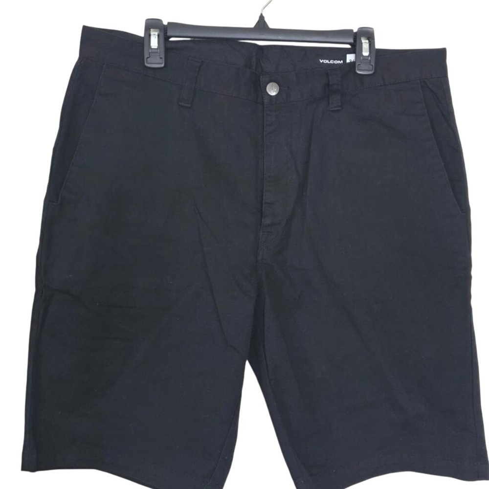 Volcom Mens Chino Walk Shorts Black Size 36 Stretch‎ Twill A09117V3